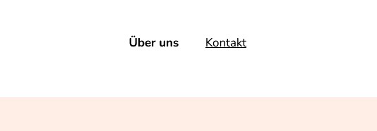 Menü mit einem gefetteten und einem unterstrichenen Eintrag