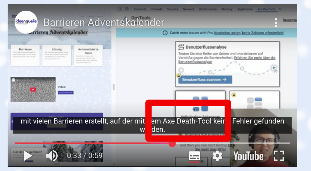Video mit markiertem Untertitel "Axe Death-Tool"