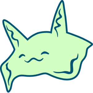 illlustrierte, grüne Meeresnacktschnecke