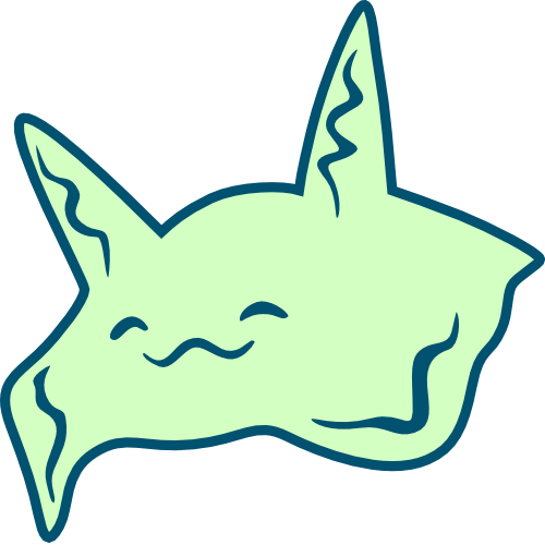 illlustrierte, grüne Meeresnacktschnecke